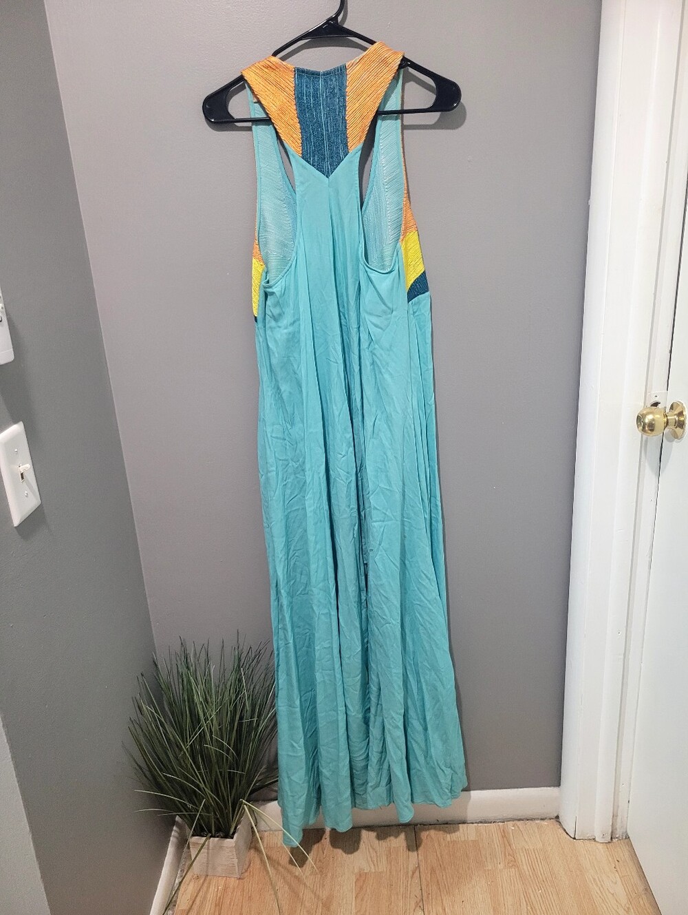 Mara Hoffman $378 Multi Colired Embroired Flowy Maxi Dress Sz M - Picture 4 of 7